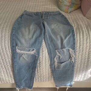 BDG Light Blue Distressed slim straight Boyfriend Jeans